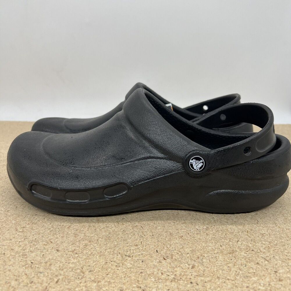 NEW sz 10 Crocs At Work Men's Bistro Clogs Black 10075-001
